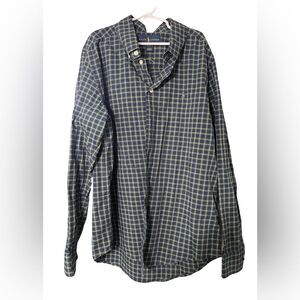 Polo Ralph Lauren Boys Button Down Shirt Large 14–16 Navy Green EUC